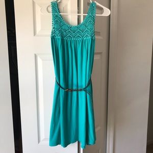 H&M Turquoise Loose Cotton Dress D1